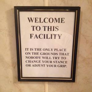 Urinal sign