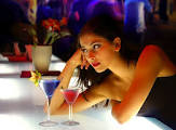 woman at bar