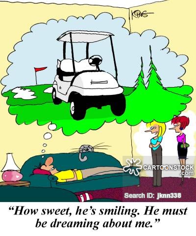 'How sweet, he's smiling. He must be dreaming about me.'